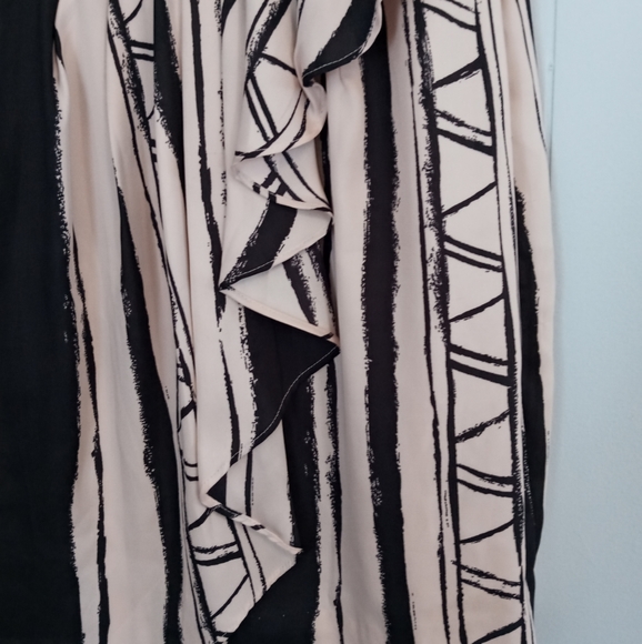 BCBG Black and White Print One Shoulder Dress - Picture 6 of 9